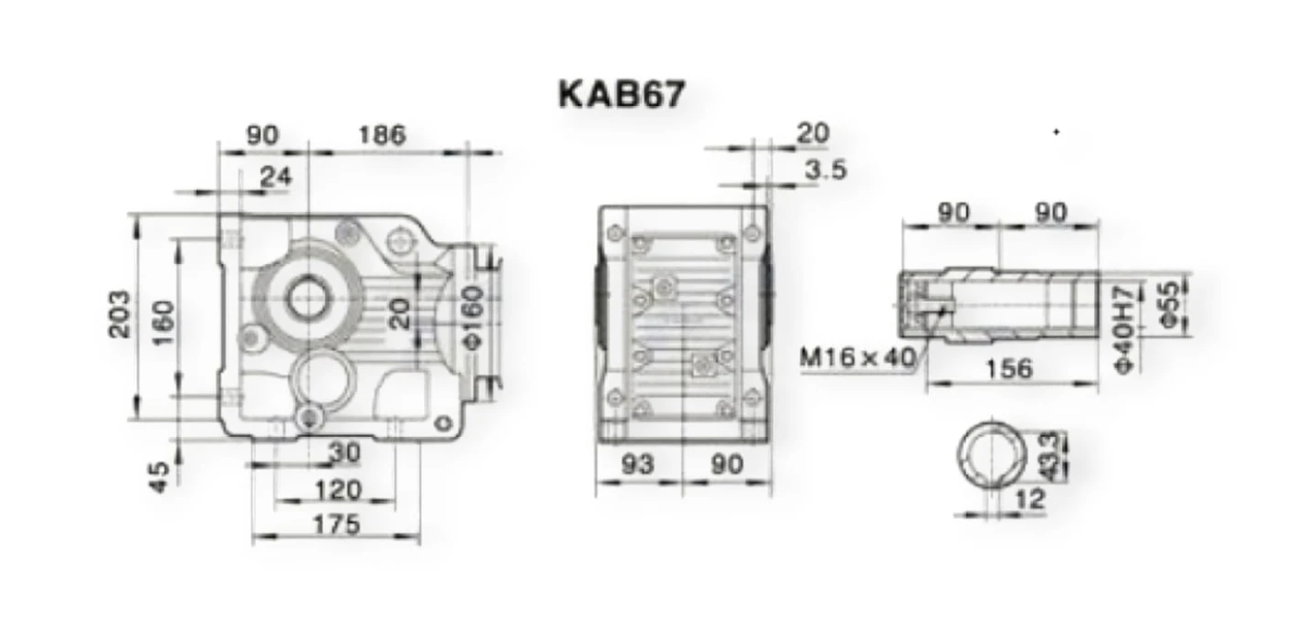 MOTOREDUTOR ENGRENADO HELICOIDAL KAB/KAF
