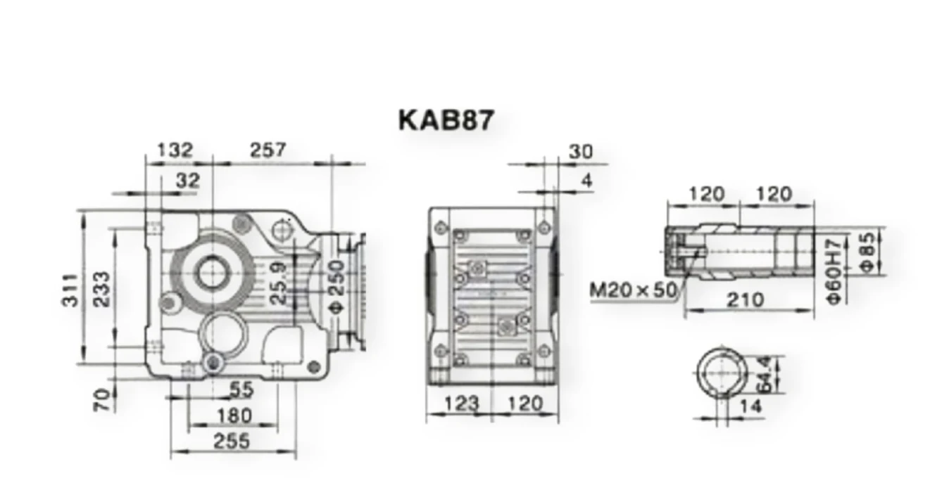 MOTOREDUTOR ENGRENADO HELICOIDAL KAB/KAF
