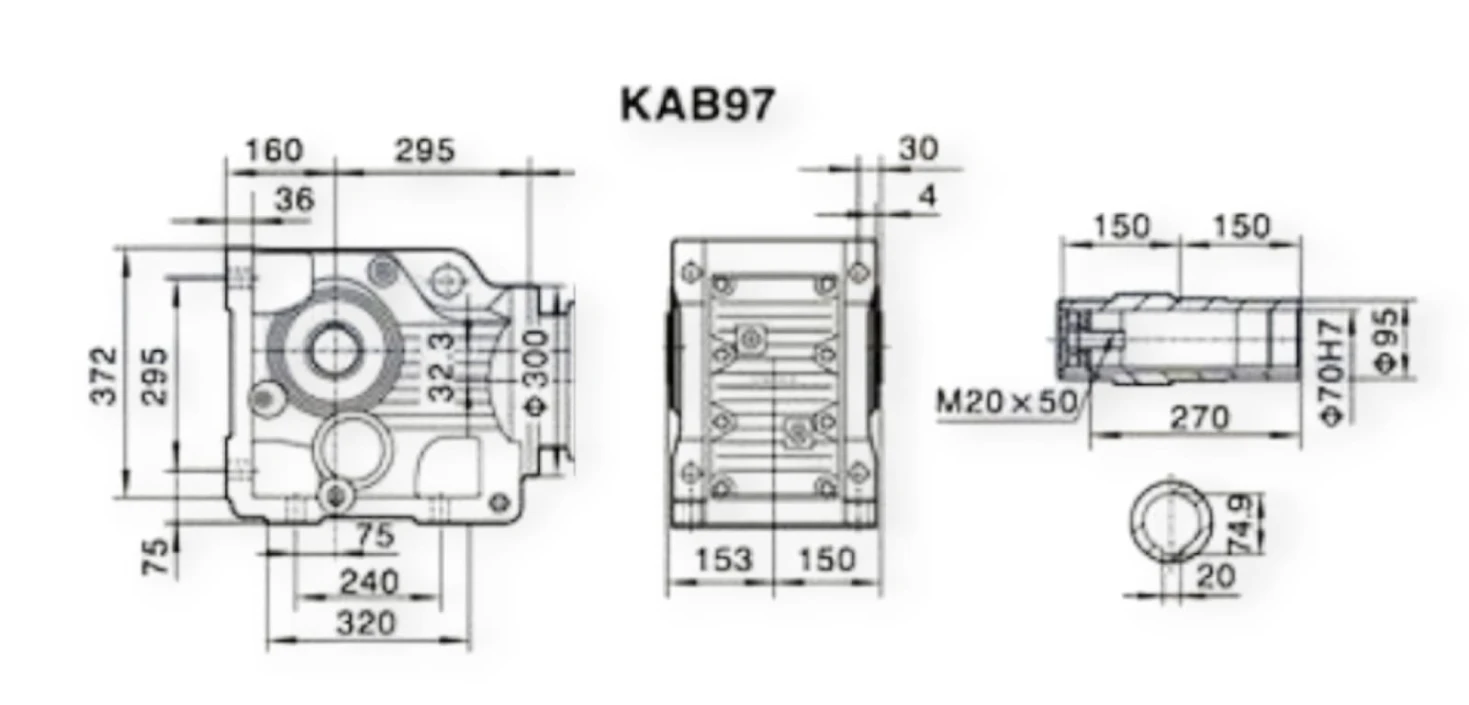 MOTOREDUTOR ENGRENADO HELICOIDAL KAB/KAF